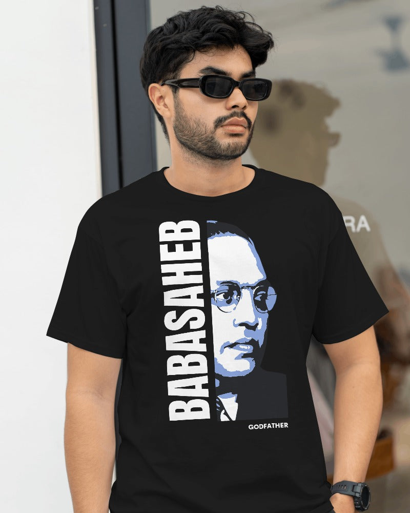 Babasaheb: Godfather - Men's T-shirt (Black/Blue/Grey)