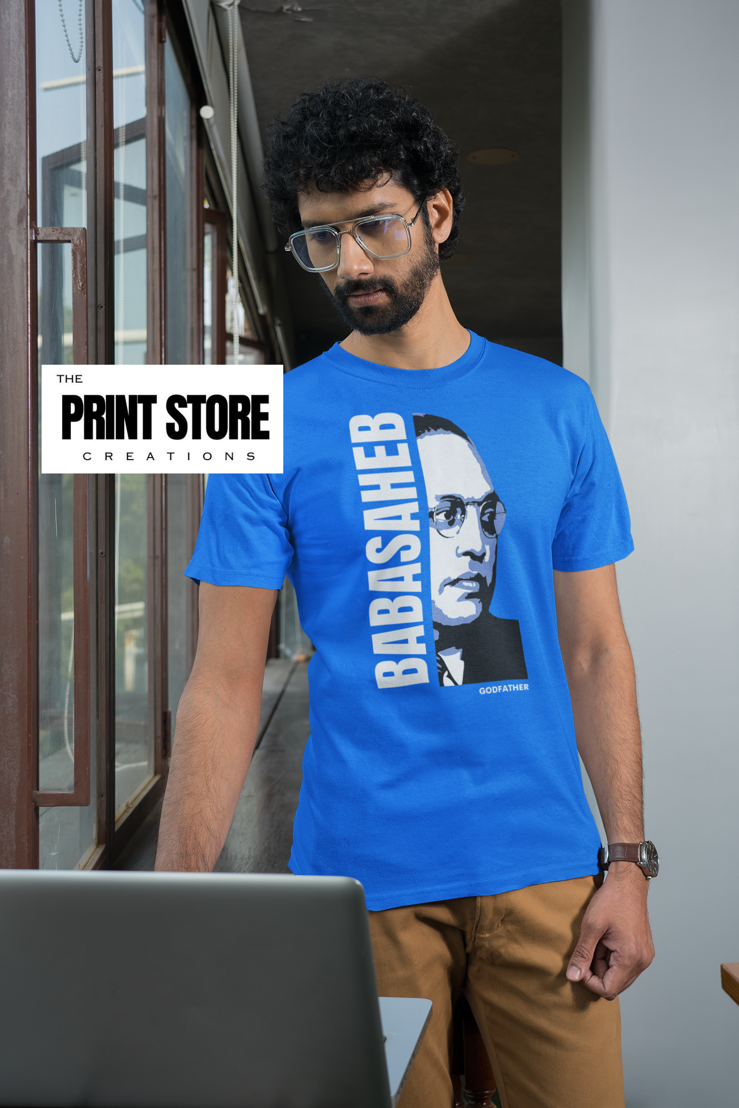 Babasaheb: Godfather - Men's T-shirt (Black/Blue/Grey)