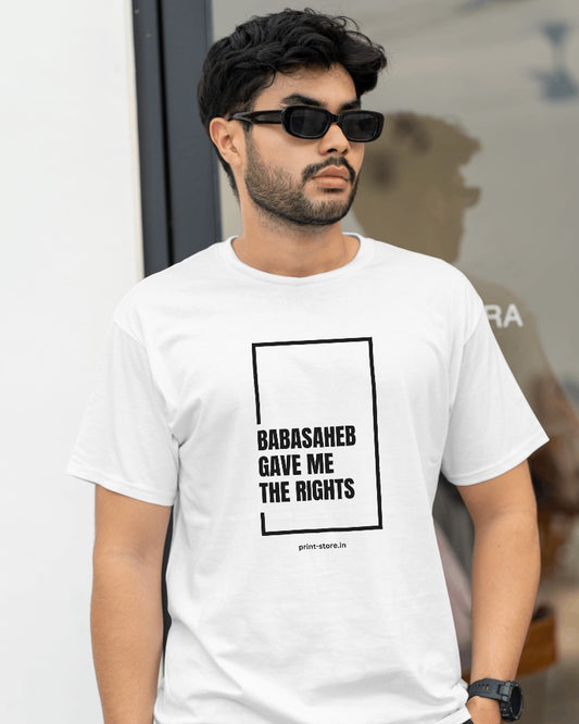 Babasaheb Gave Me Rights - Men's T-shirt (White)