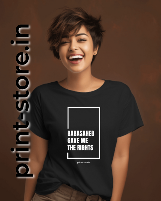 Babasaheb Gave Me Rights - Women's T-shirt (Black)