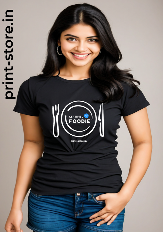 Certified Foodie Women's T-Shirt – Trendy Tshirt for Food Bloggers and Food Lovers