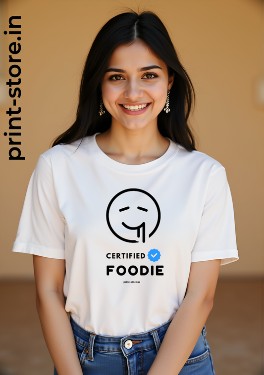 Certified Foodie Women's T-Shirt – Trendy Tshirt for Food Bloggers and Food Lovers