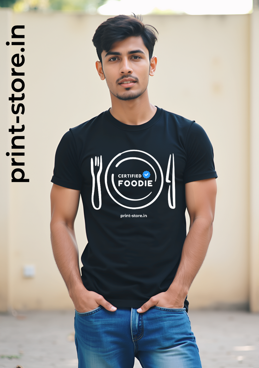 Certified Foodie Men's T-Shirt – Trendy Tshirt for Food Bloggers and Food Lovers