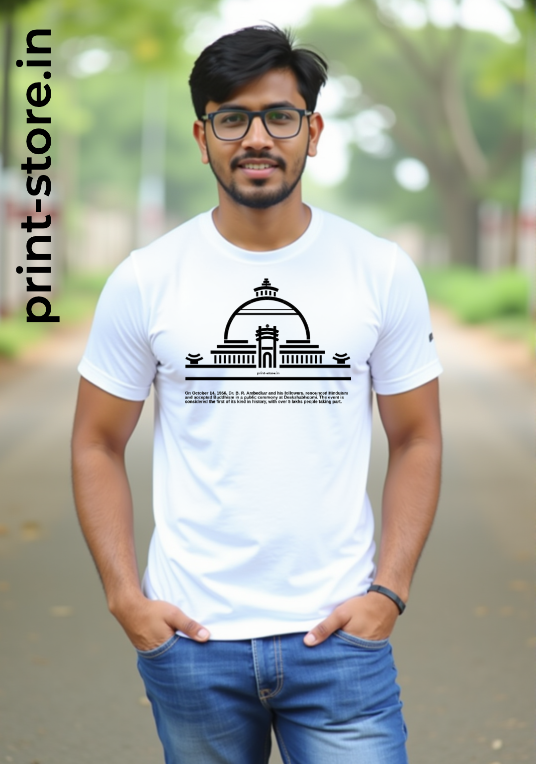 Diksha Bhoomi Men's T-Shirt - Historic event led by Dr. B. R. Ambedkar
