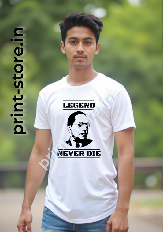 Dr. Ambedkar Men's T-Shirt (white) - Legend Never Die