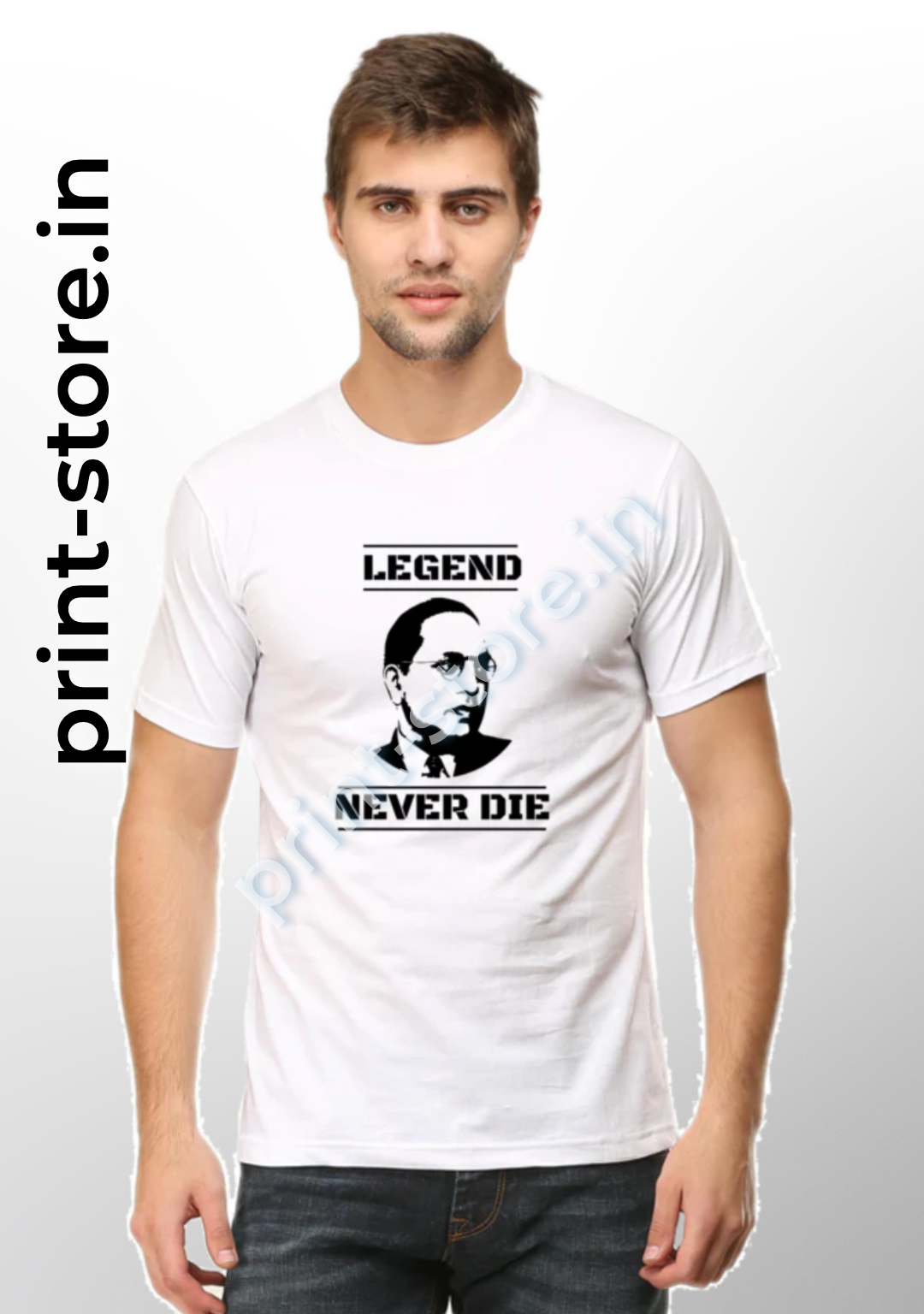 Dr. Ambedkar Men's T-Shirt (white) - Legend Never Die