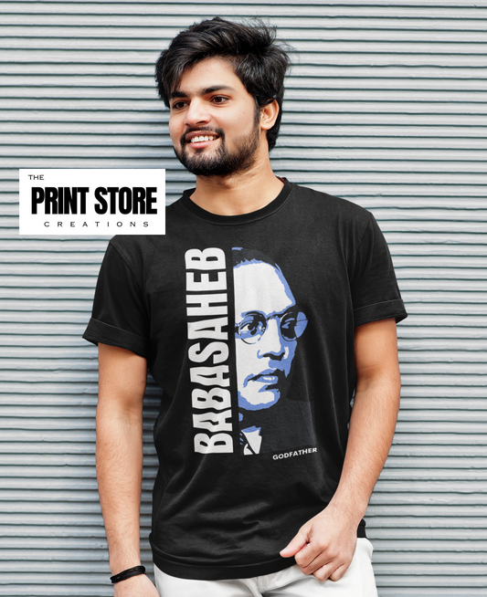 Babasaheb: Godfather - Men's T-shirt (Black/Blue/Grey)