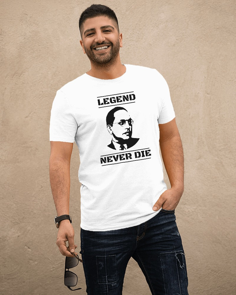 Dr. Ambedkar Men's T-Shirt (white) - Legend Never Die